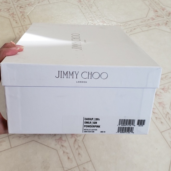 NWT Jimmy Choo Shoes Leather Sneaker Rose Gold Designer Luxury Sneaker Presents - Picture 16 of 16